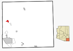 Cochise County Incorporated and Unincorporated areas Benson highlighted